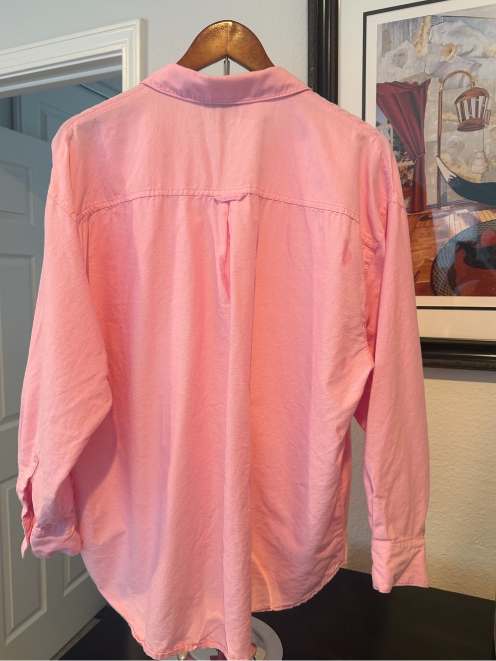 Women’s Old Navy “Boyfriend Shirt” in Light Pink - size M - Picture 2 of 3